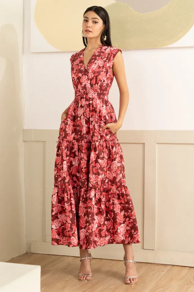 Women YUMI KIM Dresses MITZI DRESS Flower Crest Crimson