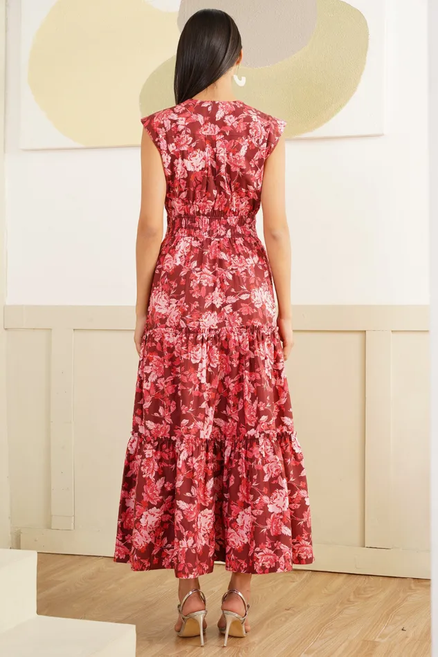 Women YUMI KIM Dresses MITZI DRESS Flower Crest Crimson