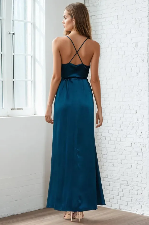 Women YUMI KIM Dresses RUSH HOUR SILK MAXI DRESS Ink