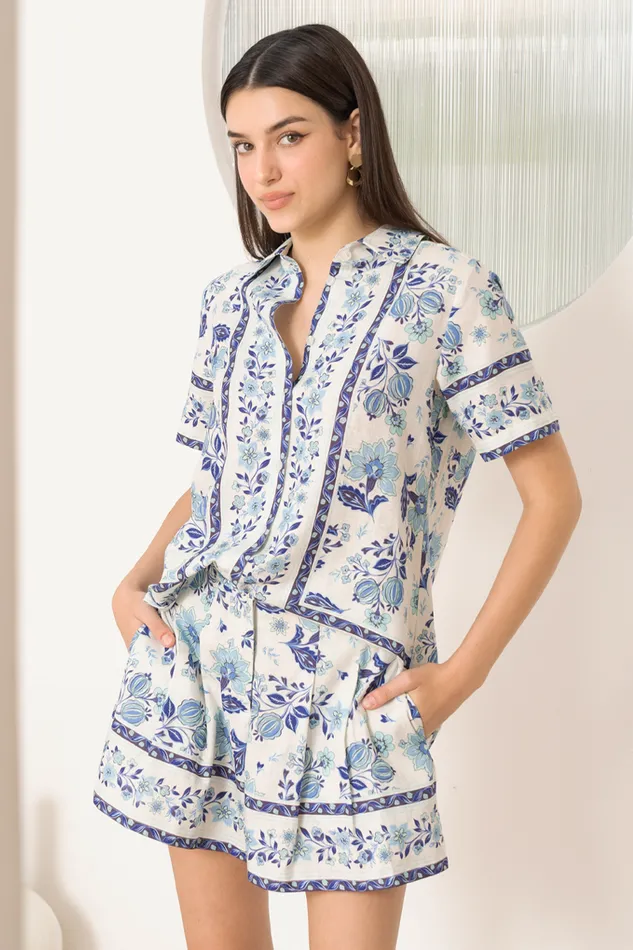 Women YUMI KIM Tops CARLY LINEN TOP Honeycomb Ivory