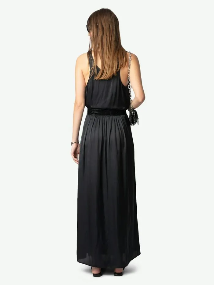 Women Zadig and Voltaire Dresses and Skirts Jady Satin Skirt Black Women Zadig and Voltaire Dresses and Skirts Jady Satin Skirt Black