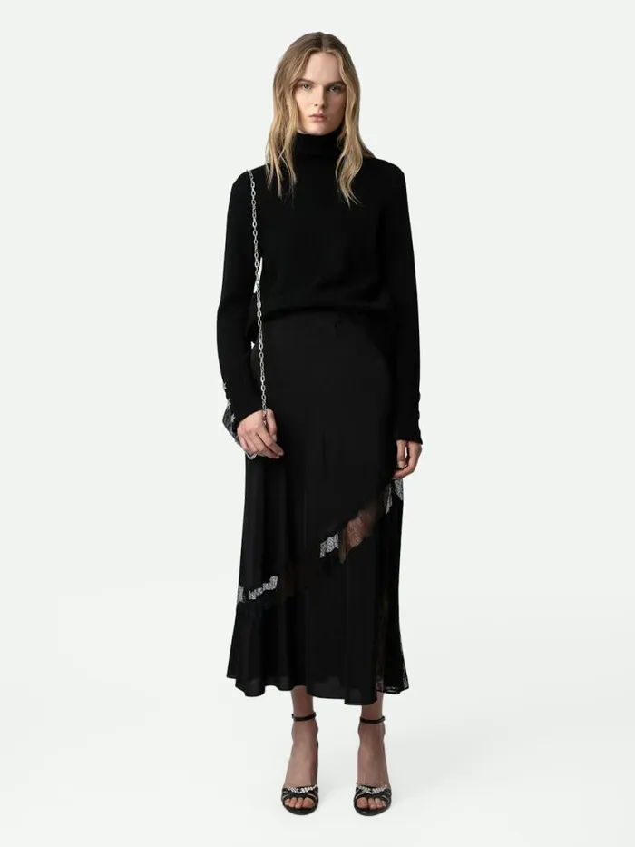 Women Zadig and Voltaire Dresses and Skirts Jaylal Silk Skirt Black