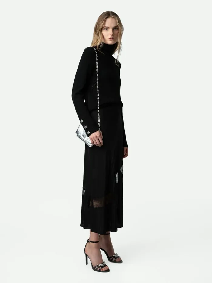 Women Zadig and Voltaire Dresses and Skirts Jaylal Silk Skirt Black Women Zadig and Voltaire Dresses and Skirts Jaylal Silk Skirt Black