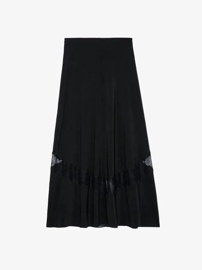 Women Zadig and Voltaire Dresses and Skirts Jaylal Silk Skirt Black Women Zadig and Voltaire Dresses and Skirts Jaylal Silk Skirt Black