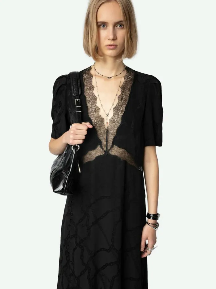 Women Zadig and Voltaire Dresses and Skirts Redox Silk Dress Black Women Zadig and Voltaire Dresses and Skirts Redox Silk Dress Black