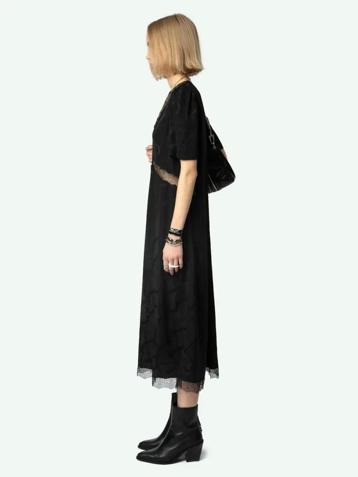 Women Zadig and Voltaire Dresses and Skirts Redox Silk Dress Black Women Zadig and Voltaire Dresses and Skirts Redox Silk Dress Black