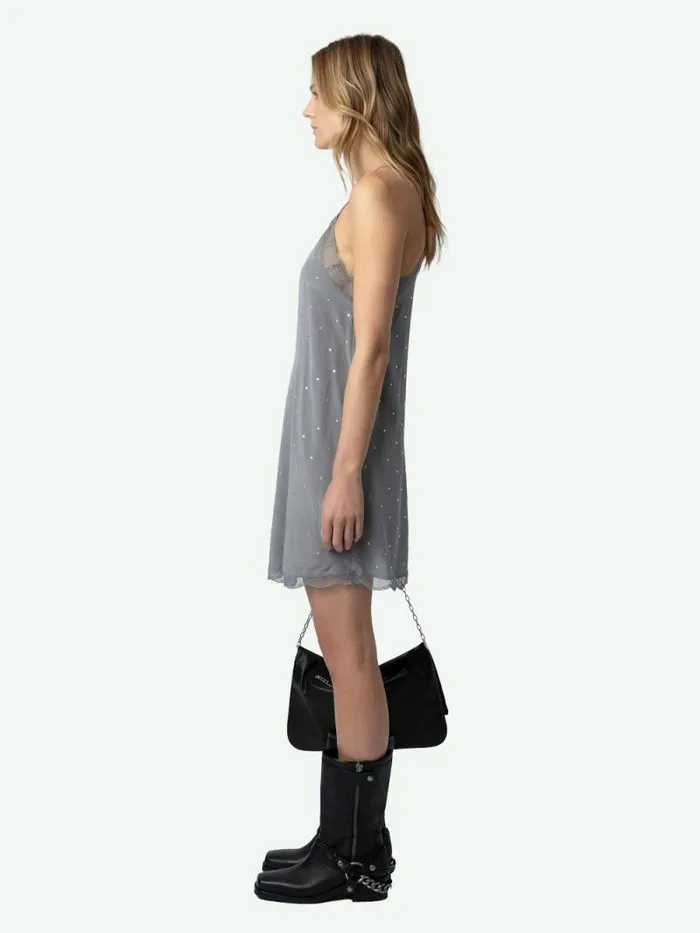 Women Zadig and Voltaire Dresses and Skirts Ristyz Diamante Silk Dress Iron Women Zadig and Voltaire Dresses and Skirts Ristyz Diamante Silk Dress Iron