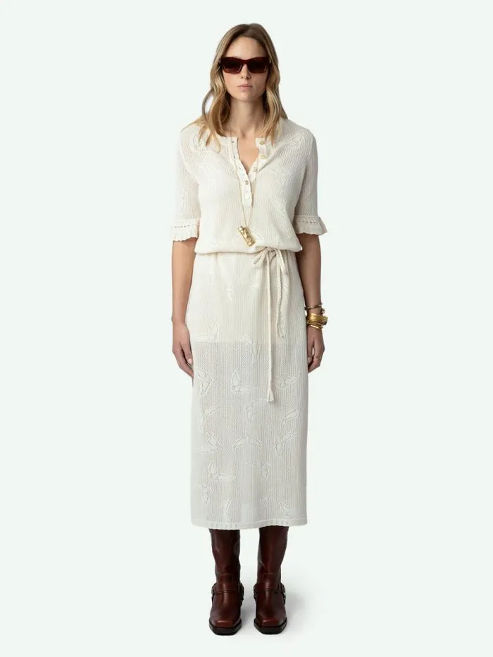 Women Zadig and Voltaire Dresses and Skirts Salmy Wings Dress Ecru