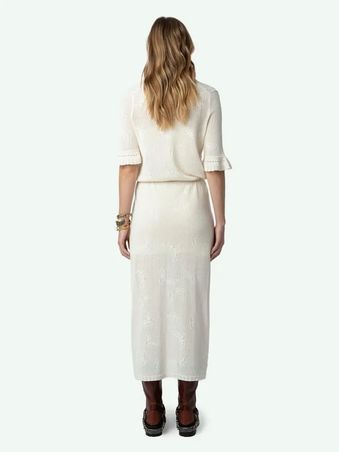 Women Zadig and Voltaire Dresses and Skirts Salmy Wings Dress Ecru Women Zadig and Voltaire Dresses and Skirts Salmy Wings Dress Ecru