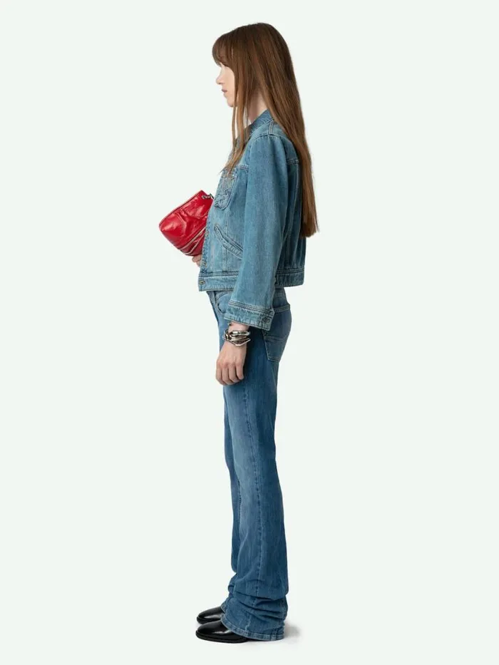 Women Zadig and Voltaire Jackets and Coats Kioka Denim Jacket Light Blue