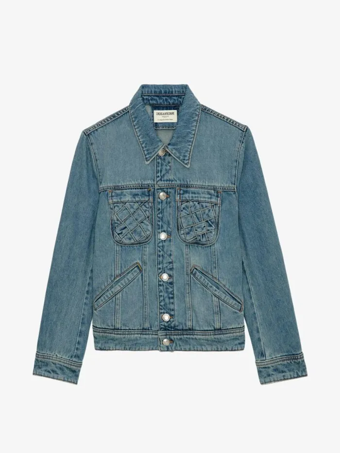 Women Zadig and Voltaire Jackets and Coats Kioka Denim Jacket Light Blue