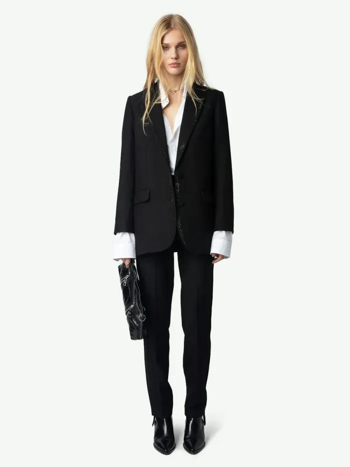 Women Zadig and Voltaire Jackets and Coats Viva Blazer Black