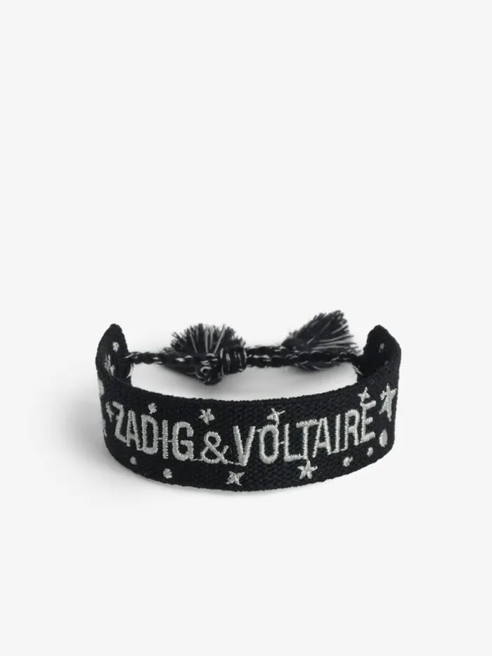 Women Zadig and Voltaire Jewelry Woven Zadig Bracelet Black