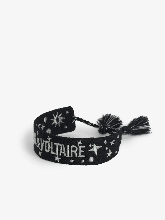 Women Zadig and Voltaire Jewelry Woven Zadig Bracelet Black Women Zadig and Voltaire Jewelry Woven Zadig Bracelet Black