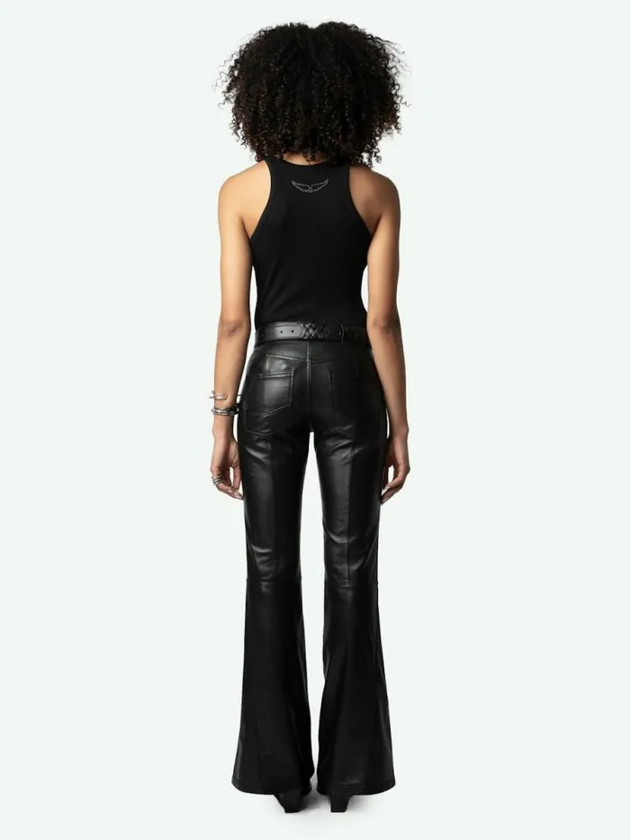 Women Zadig and Voltaire Pants and Shorts Ecume Leather Pants Black Women Zadig and Voltaire Pants and Shorts Ecume Leather Pants Black