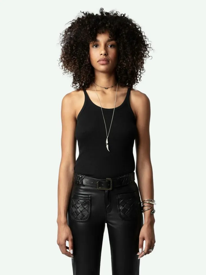 Women Zadig and Voltaire Pants and Shorts Ecume Leather Pants Black Women Zadig and Voltaire Pants and Shorts Ecume Leather Pants Black