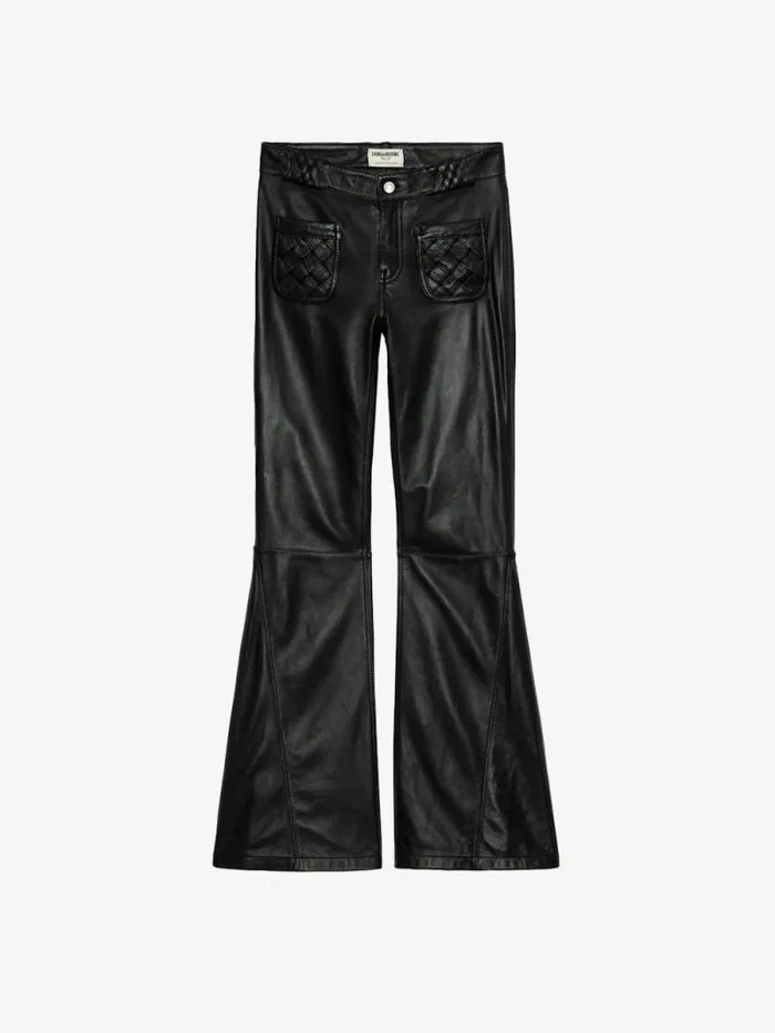Women Zadig and Voltaire Pants and Shorts Ecume Leather Pants Black Women Zadig and Voltaire Pants and Shorts Ecume Leather Pants Black