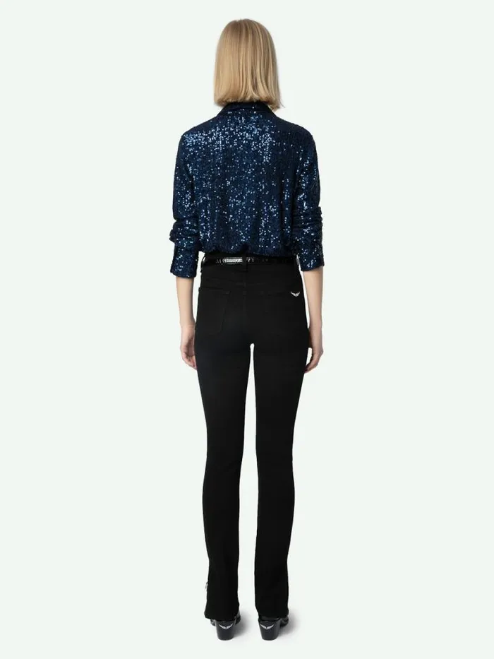 Women Zadig and Voltaire Pants and Shorts Jett Skinny Jeans Solid Black Women Zadig and Voltaire Pants and Shorts Jett Skinny Jeans Solid Black