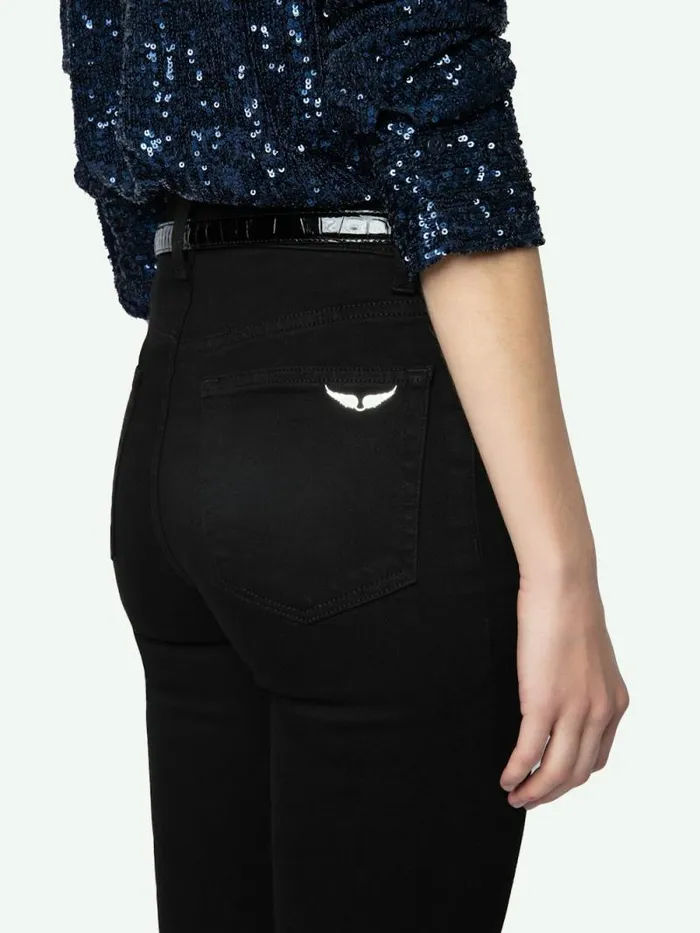 Women Zadig and Voltaire Pants and Shorts Jett Skinny Jeans Solid Black Women Zadig and Voltaire Pants and Shorts Jett Skinny Jeans Solid Black