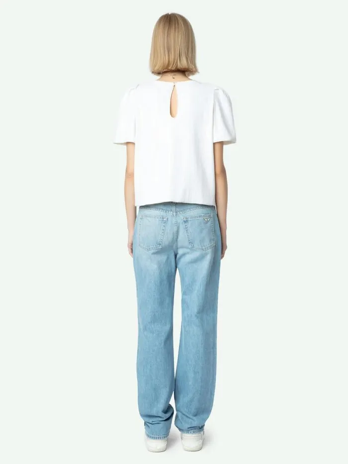 Women Zadig and Voltaire Pants and Shorts Stevie Ripped 90039s Jeans Light Wash Women Zadig and Voltaire Pants and Shorts Stevie Ripped 90039s Jeans Light Wash