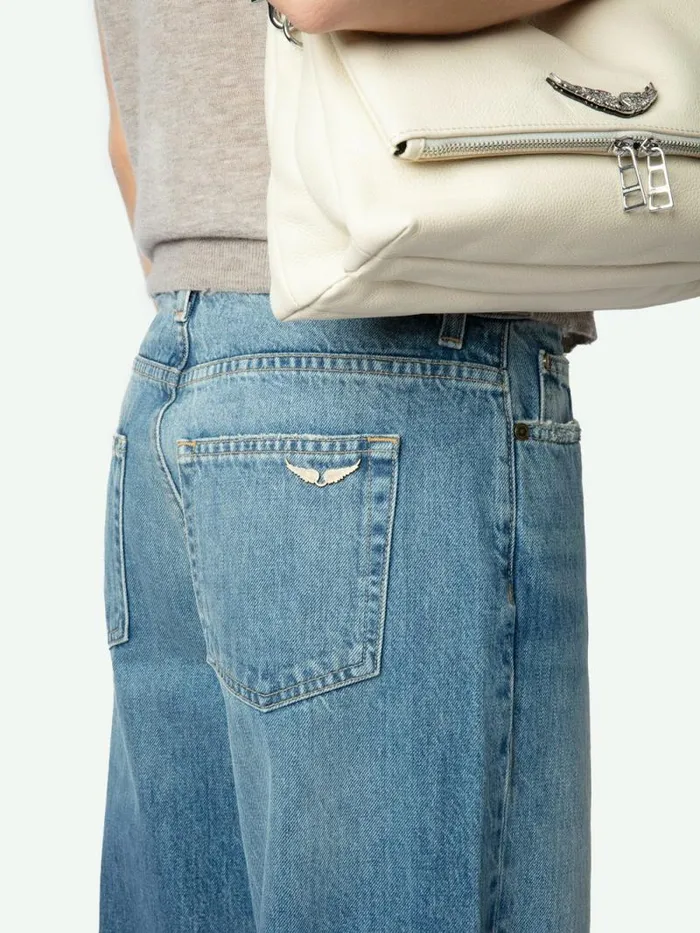 Women Zadig and Voltaire Pants and Shorts Whitney Wide Leg Jeans Medium Wash Women Zadig and Voltaire Pants and Shorts Whitney Wide Leg Jeans Medium Wash