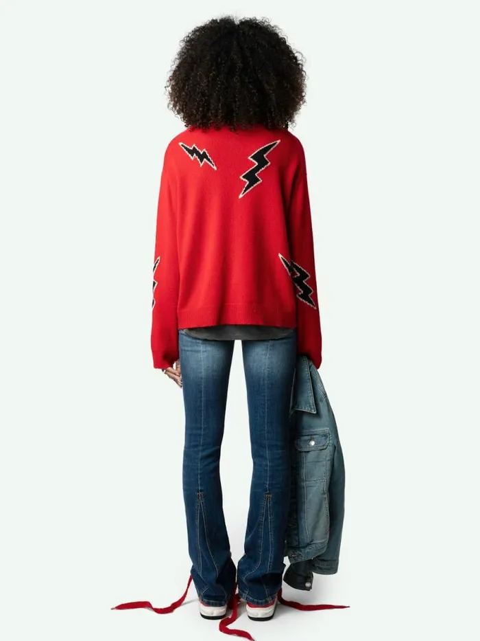 Women Zadig and Voltaire Sweaters and Cardigans Markus Flashlight Sweater Cerise