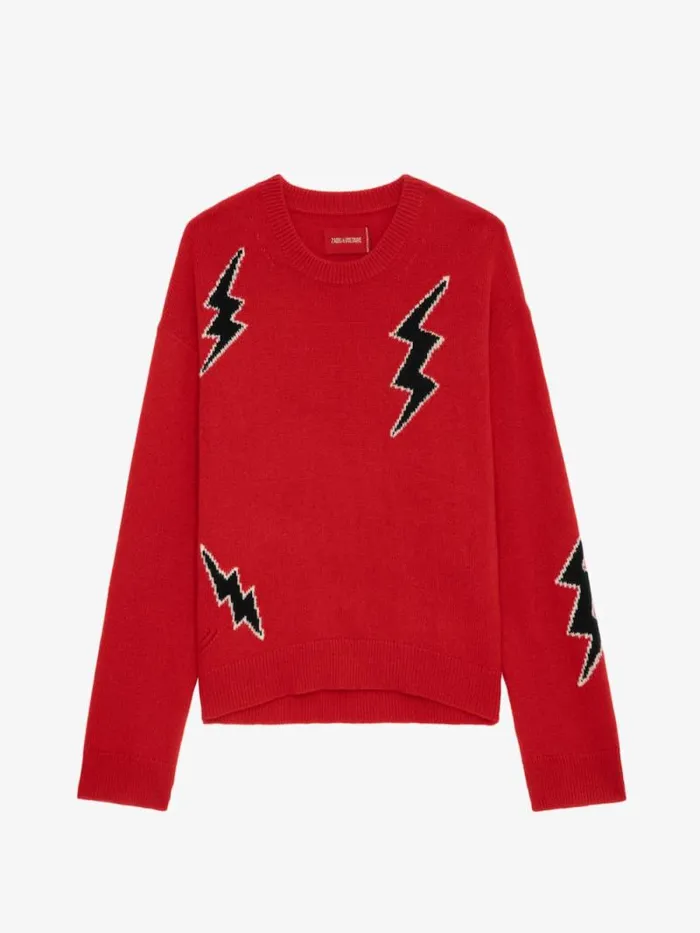 Women Zadig and Voltaire Sweaters and Cardigans Markus Flashlight Sweater Cerise