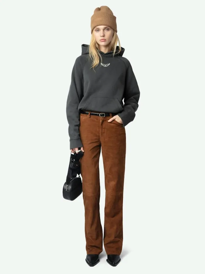 Women Zadig and Voltaire Sweatshirts and Hoodies Georgy Sweatshirt Carbone