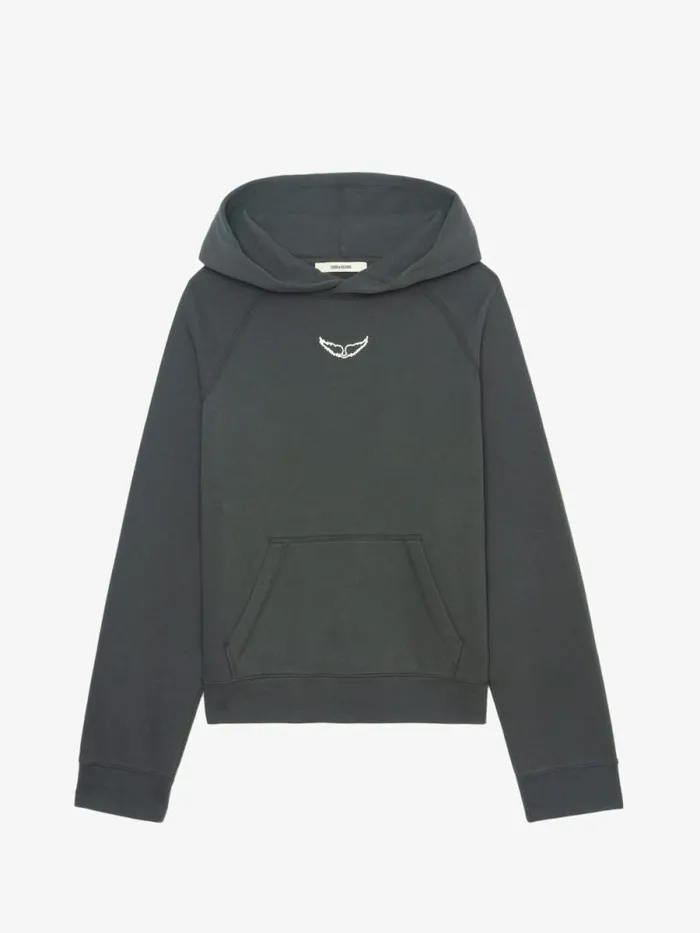 Women Zadig and Voltaire Sweatshirts and Hoodies Georgy Sweatshirt Carbone Women Zadig and Voltaire Sweatshirts and Hoodies Georgy Sweatshirt Carbone