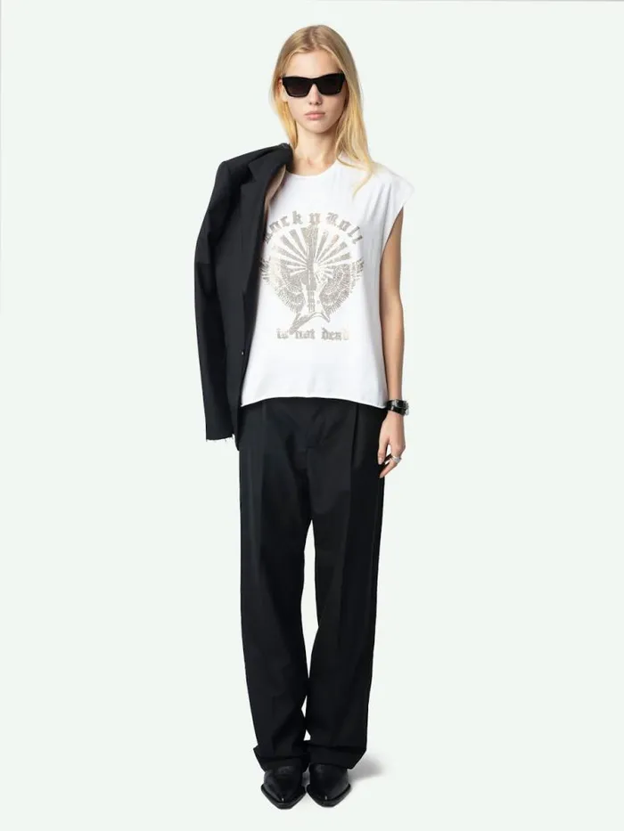 Women Zadig and Voltaire TShirts Cloe Tank Top White