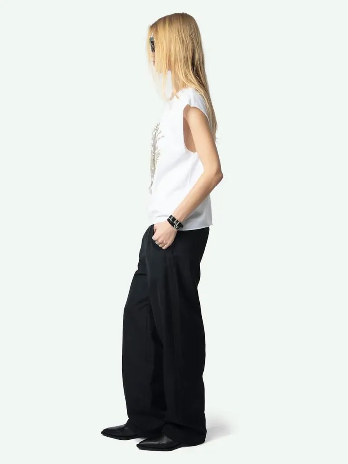 Women Zadig and Voltaire TShirts Cloe Tank Top White Women Zadig and Voltaire TShirts Cloe Tank Top White