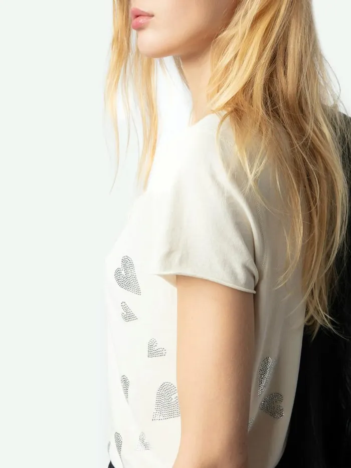 Women Zadig and Voltaire TShirts Henley Tshirt Ecru Women Zadig and Voltaire TShirts Henley Tshirt Ecru