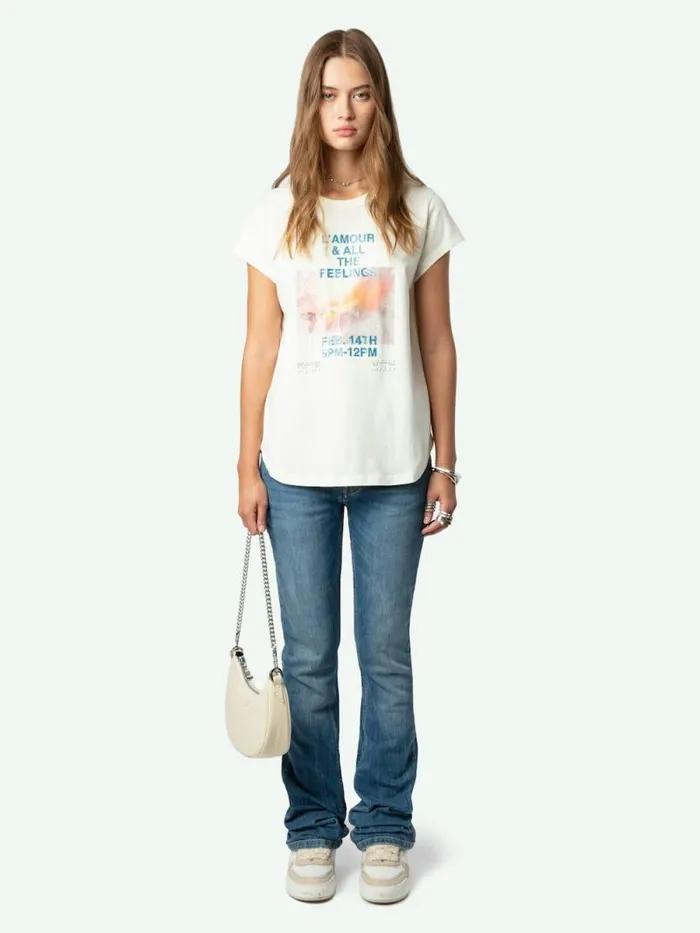 Women Zadig and Voltaire TShirts Woop Photoprint Tshirt Flake