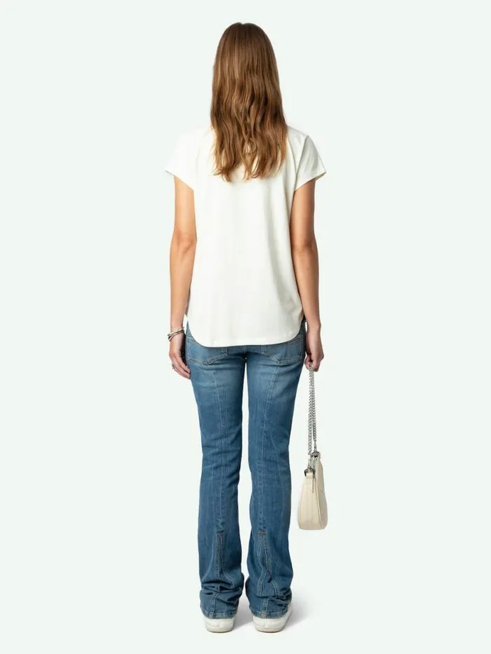 Women Zadig and Voltaire TShirts Woop Photoprint Tshirt Flake Women Zadig and Voltaire TShirts Woop Photoprint Tshirt Flake