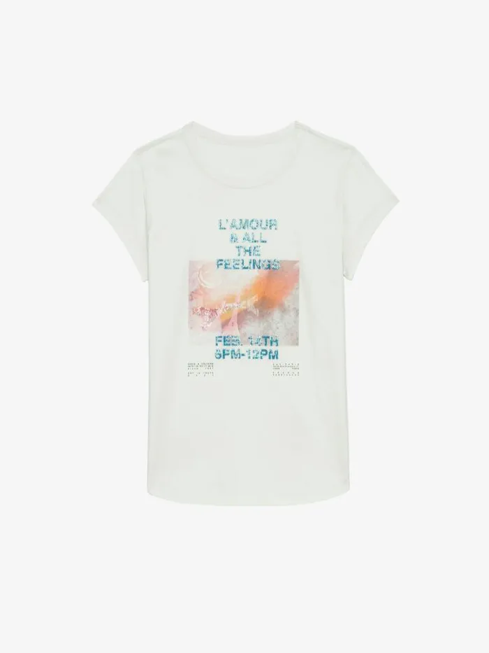 Women Zadig and Voltaire TShirts Woop Photoprint Tshirt Flake Women Zadig and Voltaire TShirts Woop Photoprint Tshirt Flake