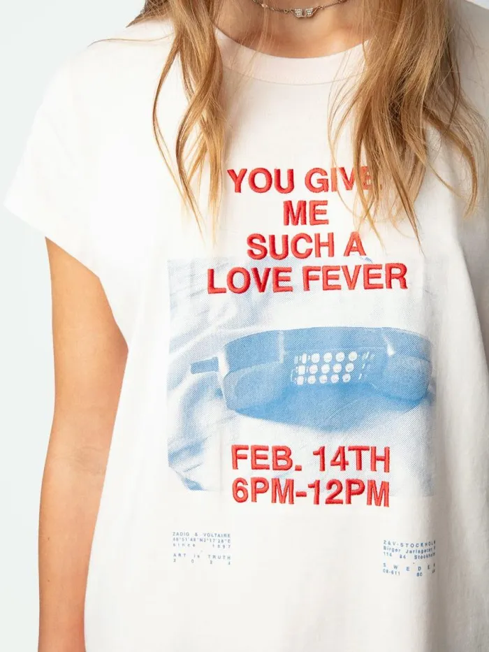 Women Zadig and Voltaire TShirts Woop Photoprint Tshirt Sweet Women Zadig and Voltaire TShirts Woop Photoprint Tshirt Sweet