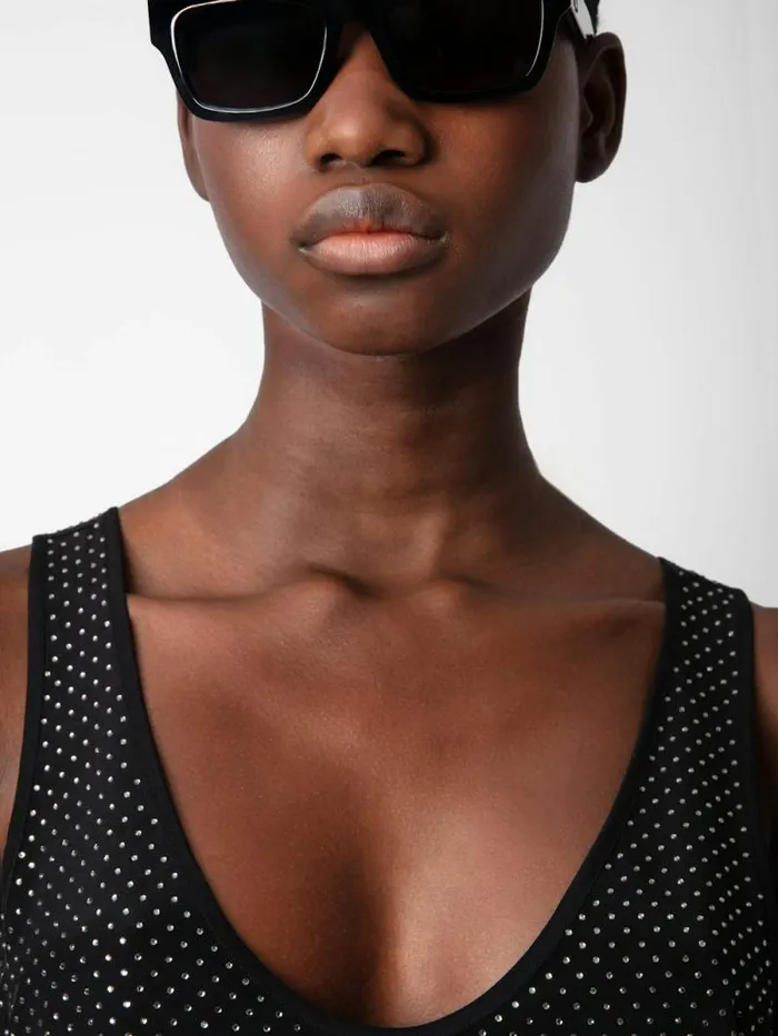 Women Zadig and Voltaire Tops and Shirts Carys Diamant Silk Top Black Women Zadig and Voltaire Tops and Shirts Carys Diamant Silk Top Black