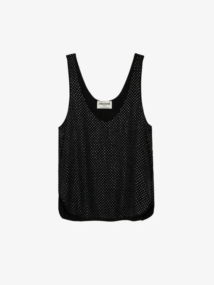 Women Zadig and Voltaire Tops and Shirts Carys Diamant Silk Top Black Women Zadig and Voltaire Tops and Shirts Carys Diamant Silk Top Black