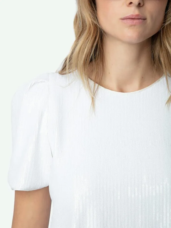 Women Zadig and Voltaire Tops and Shirts Tchao Sequin Top Judo