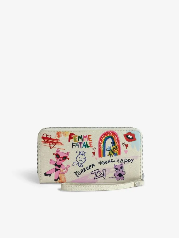 Women Zadig and Voltaire Wallets and Leather Goods Compagnon Wallet Flash