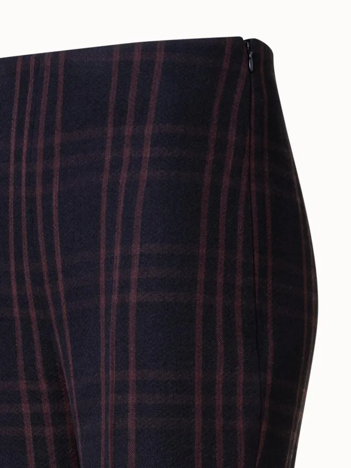 Wool DoubleWeave Bootcut Pants With Window Pane Check Blackmocca Women Akris Pants