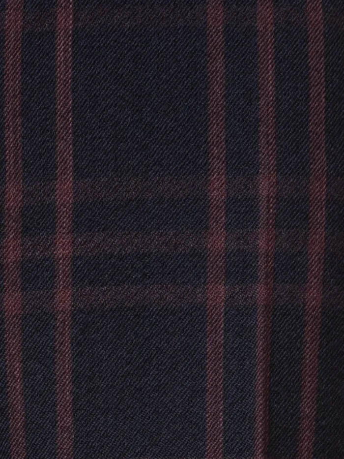 Wool DoubleWeave Bootcut Pants With Window Pane Check Blackmocca Women Akris Pants
