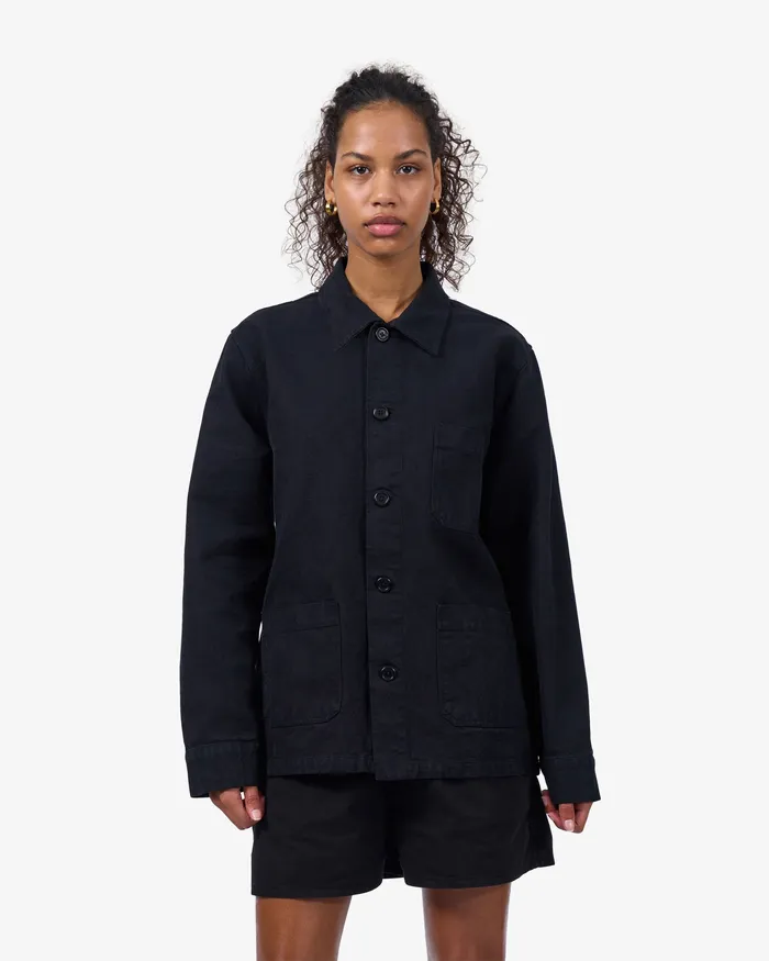 Workwear Jackets Colorfulstandard Women Organic Workwear Jacket 8211 Deep Black